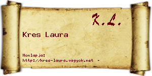 Kres Laura névjegykártya